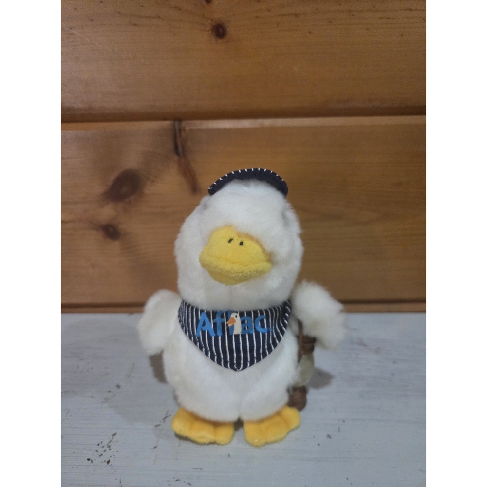 AFLAC‎ Duck Plush Train Conductor /Engineer Talking(works) Pinstripe 6" F42